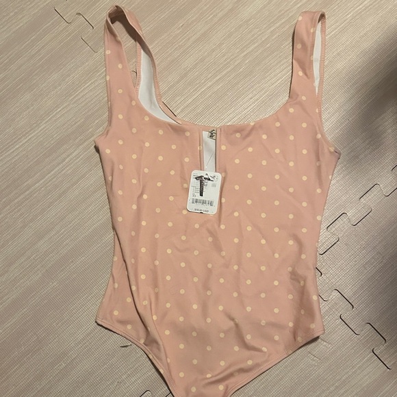 Free people Pink Polka Dot Bodysuit - Picture 2 of 5